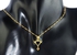 Vera Perla 22K Gold Plated Diamond and Citrine Heart Necklace, 16 inches