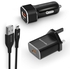 Samsung Galaxy S9 QC 3.0 Charger Kit, Ultra-Fast USB Type-C Travel charger with Qualcomm Quick Charge 3.0 Wall Charger, Car Charger and Type-C Sync Charge Cable, Promate UniGear-QC3 UK