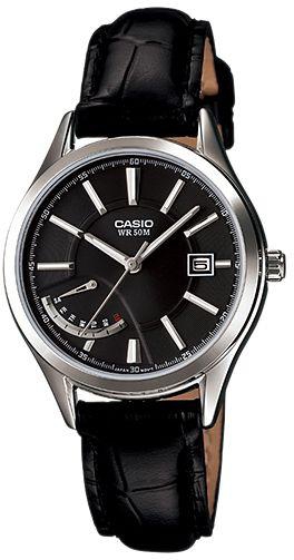 Casio Women's Black Dial Leather Band Watch [LTP-E102L-1A]
