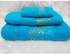 3 Piece Egyptian Pure Cotton Towel Cotton towel Large and spacious Skyblue in color High quality towel Durable Heavy Soft and smooth texture Fade resistant Easy to