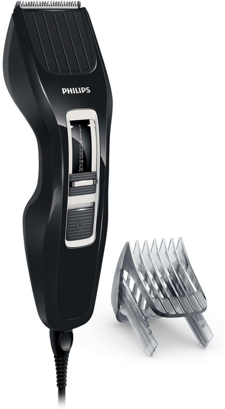 Philips HC3410 Hair Clipper Series 3000 Stainless Steel Blades with DualCut technology for a faster , Sharper Cut , 13 length settings From 0.5 to 23  mm , Corded Use