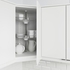 METOD خزانة حائط ركنية مع درج دوار, أسود/Sinarp بني, ‎68x100 سم‏ - IKEA