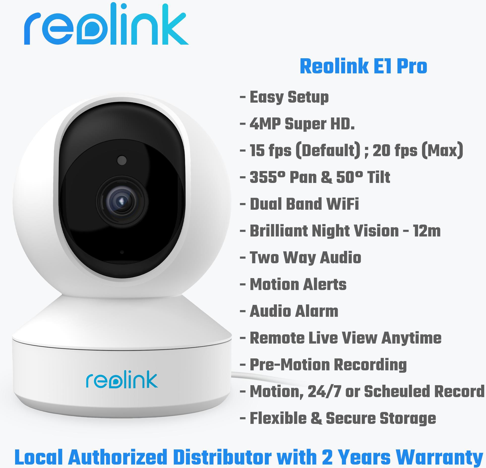 Reolink Camera E1 Pro 2.4/5Ghz CCTV IP Camera Wifi Pan Tilt,2-Way Talk