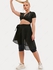 Plus Size Space Dye Capri Leggings and Chiffon Wrap Skirt Twinset - 1x