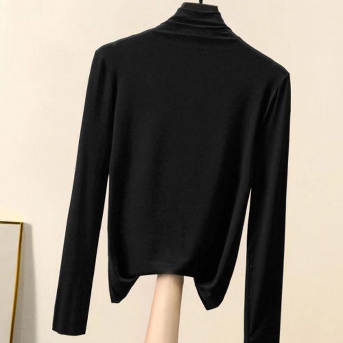 Ladies Turtleneck Long Sleeve Pullover Sweater