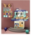 مجموعة ألعاب مطبخ للأطفال من فانتاستيك كيدز، 31 قطعة من إكسسوارات ألعاب المطبخ للعب التظاهري، مجموعة ألعاب مطبخ صغيرة بأضواء وصنبور مياه بخار، أصوات واقعية (لون أزرق)