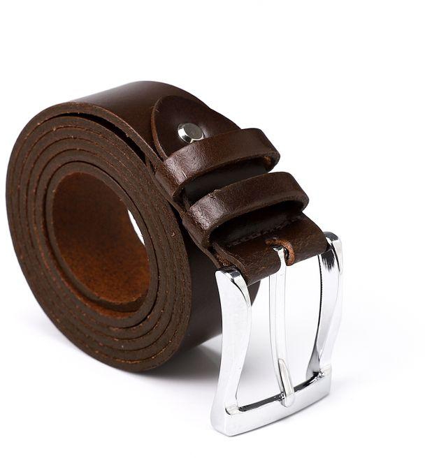 Activ Plain Pattern Leather Belt - Brown