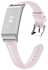 Steel Head Leather Strap For Fitbit Charge 3 / 4 Slim Pink