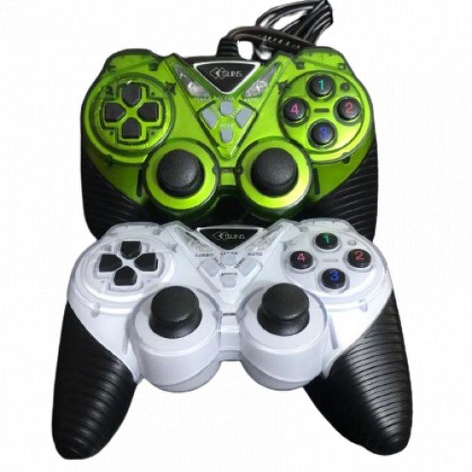 Twins USB Wired Double Gamepad Turbo With Vibration Function