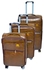 OFFER 3-in-1 Dark Brown Leather Trolley Suitcase