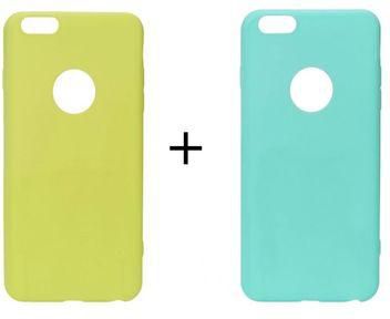Generic Set Of 2 Back Cover iPhone Se Yellow And Light Blue