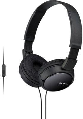 Sony MDR-ZX110AP Extra Bass Smartphone Headphones ‫(Black)
