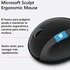 Microsoft L6V 00004 Back And Windows Button Wireless Sculpt 4 Way Scrolling MoUSe, Black
