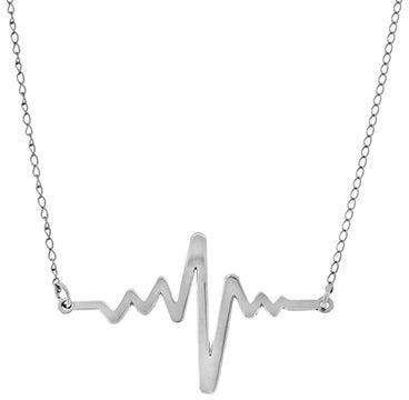 Ecg Heartbeat Pendant Necklace