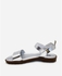 Tata Tio Shiny Flat Sandal - Silver