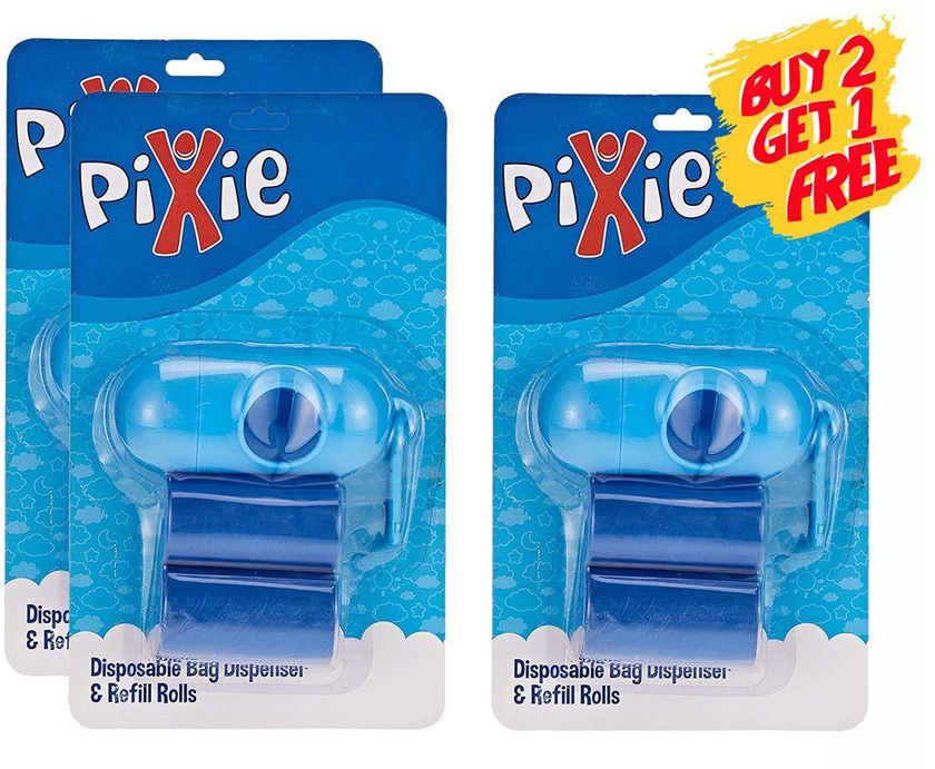 Pixie - Dispenser Bag And Refill - Blue (Buy 2 Get 1 Free)- Babystore.ae
