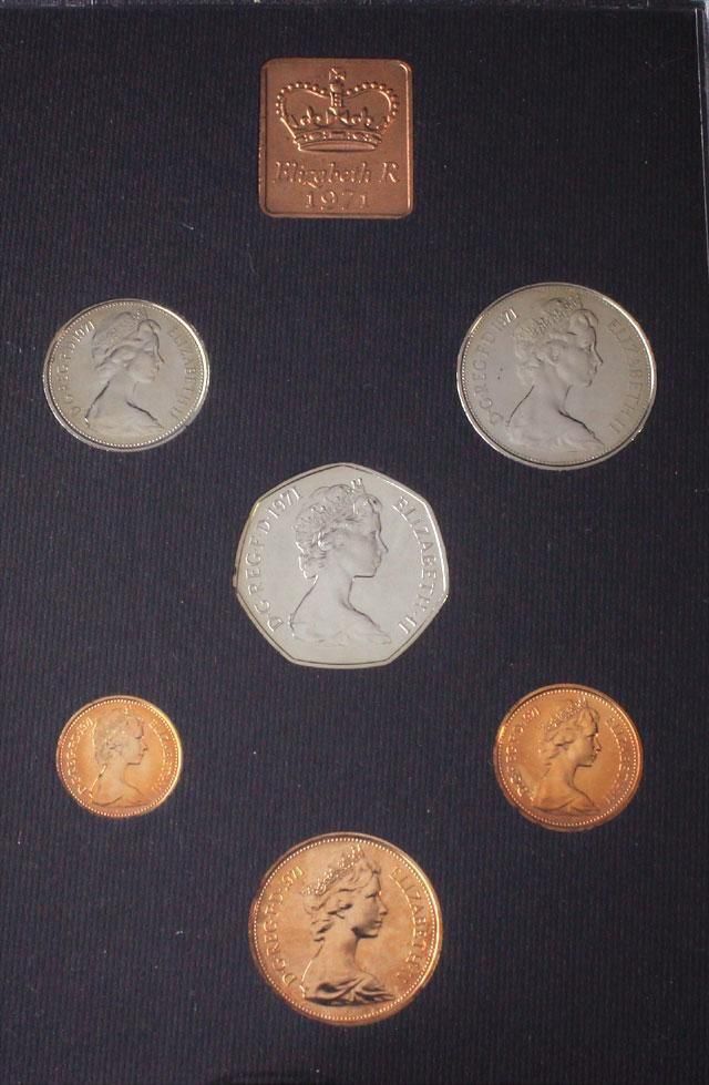 1947 TO 1971 GREAT BRITAIN AND NORTHERN IRELAND,PROOF,ROYAL MINT COIN SET.