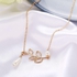 Fashion Simple Olive Leaf Pearl Pendant Necklace For Women