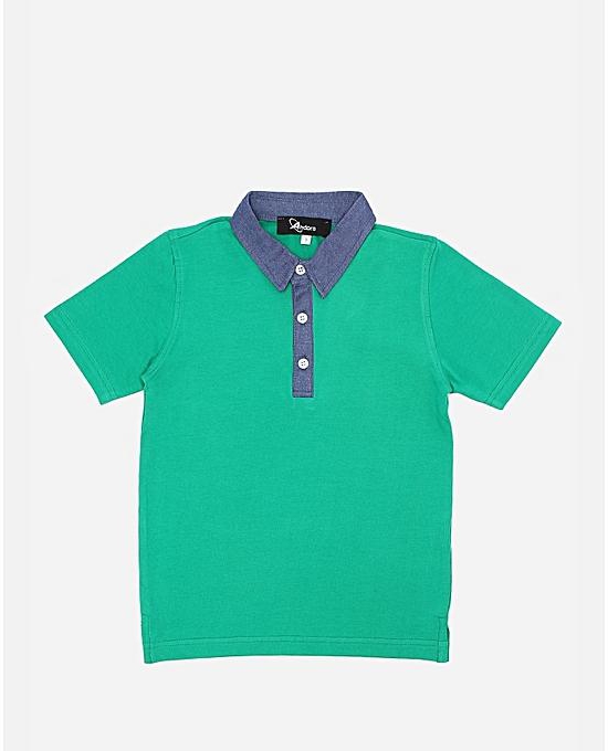 Andora Solid Polo shirt - Dark Mint Green