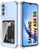 جراب سيليكون شفاف لموبايل سامسونج جالاكسي A34 شبكة الجيل الخامس 5G مع حامل كروت، أربع زوايا مضادة للصدمات وتصميم مقاوم للسقوط والخدش من البولي يوريثين المقاوم للحرارة ووسادة هوائية من ديفاسو