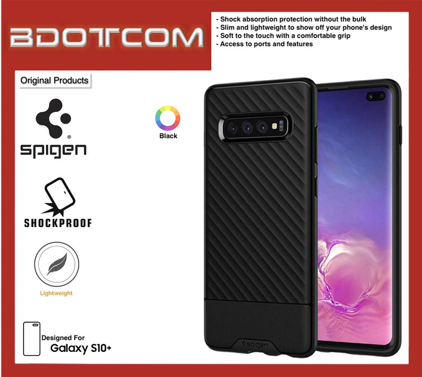 Spigen Core Armor Series Protective Samsung S10 Plus Case (Black)