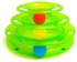 Interactive Toys Little Pet Toys Interactive Three Levers Tower of Tracks Pet Crazy Ball Disk Toy Green-Triangle