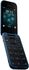 Nokia 2660 Flip 4G 2.8" Screen Dual SIM Feature Phone with  Big Display, Emergency Button, Long Battery Life, Preloaded Gameloft Games and Origin Data Games, Blue | N37984611BLU
