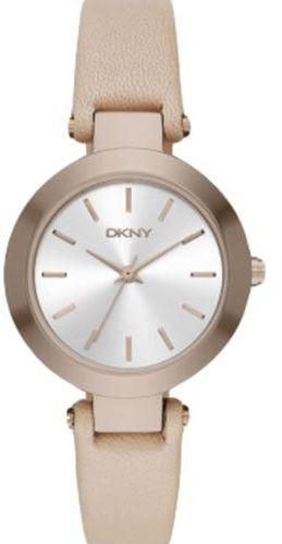 DKNY Women's Silver Dial Leather Band Watch - NY2457