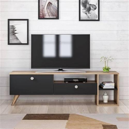 TV Unit, 150 cm, Black / Wooden - CP825