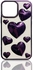 iPhone 11 Case Cute 3D Heart Shape Embossed Texture Clear Design Holographic Soft Silicone Bumper Slim Shockproof For Women And Girls For iPhone 11 - Purple