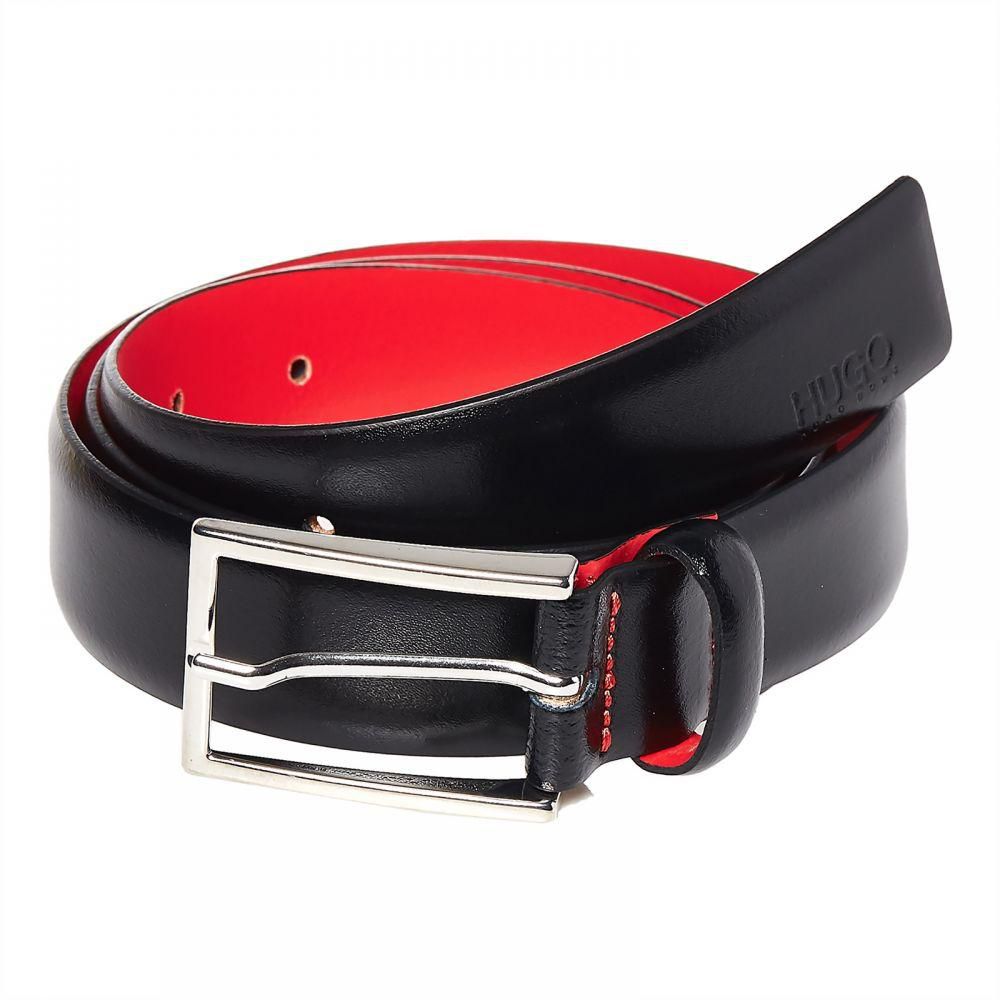 Hugo Boss Leather Belt for Men - Black, 40 Inch