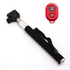 Retractable Selfie Monopod with Bluetooth Wireless Remote Shutter for smartphones /black - red
