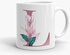 Personalised Pink Floral Initial Mug
