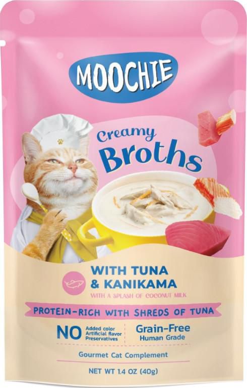 MOOCHIE CREAMY BROTH WITH TUNA & KANIKAMA 40g Pouch