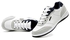 Lace-Up Faux Leather Detailed Trainers White/Blue/Grey