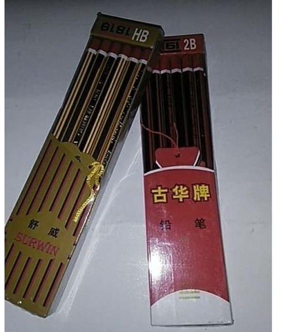 12 HB Pencil + 12 2B Pencil In A Pack
