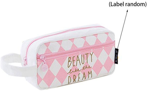 Large Capacity Students School Pencil Bag Pencil Pouch Office Stationery pink diamond