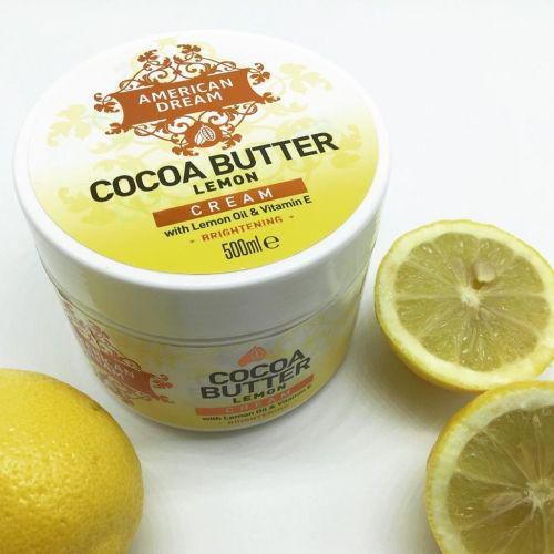 American Dream Cocoa Butter Lemon Brightening Cream with Lemon Oil & Vitamin E 500ml