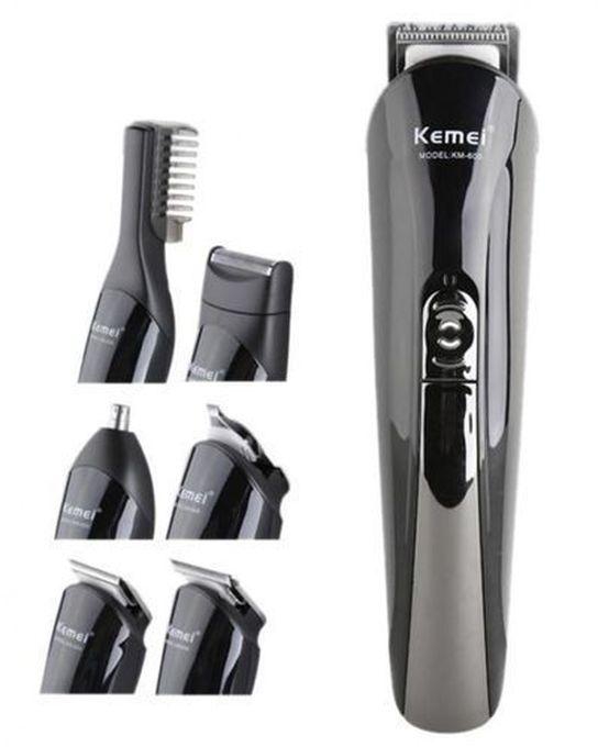 Kemei KM-600 - 6 In 1 Hair Trimmer - Black