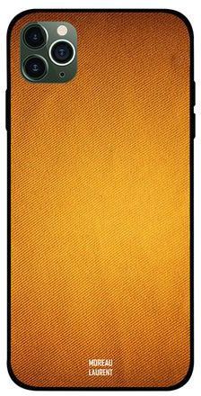 غطاء حماية واقي لهاتف أبل آيفون 11 برو نمط جينز برتقالي كلاسيكي