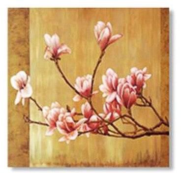 Decorative Painting With Frame Brown/Pink 34x34centimeter
