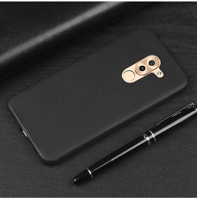 Huawei GR5 2017 Back Cover - Silicone Rubber Finish Black