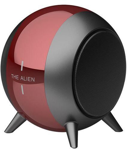Wireless Bluetooth Speaker Round Bass Small Metal HIFI-Red