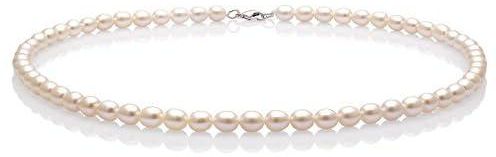 VIKI LYNN 6-7 mm freshwater pearl necklace made of 925 sterling silver 45 cm, Pearl, Pearl