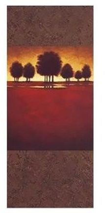 Decorative Wall Poster Brown/Red/Yellow 24x18cm