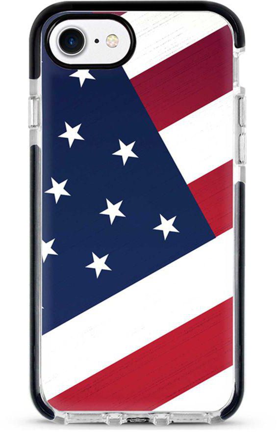 Protective Case Cover For Apple iPhone 7 Flag Of US Full Print