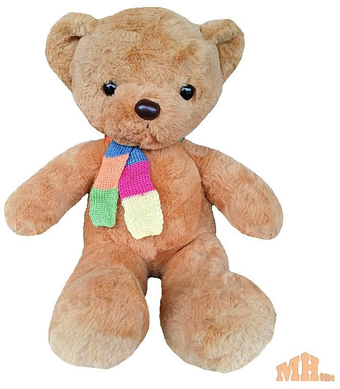 Maylee Cute Plush Teddy Bear With Scarf 46cm (Brown)