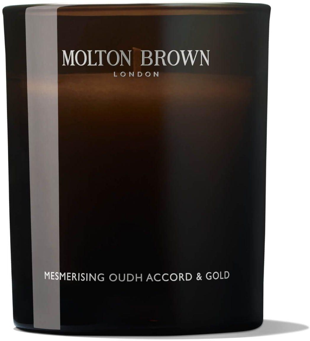 Molton Brown Mesmerising Oudh Accord and Gold Signature Scented Single Wick Candle 190g