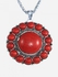 ZISKA Red Stones Necklace - Red & Silver