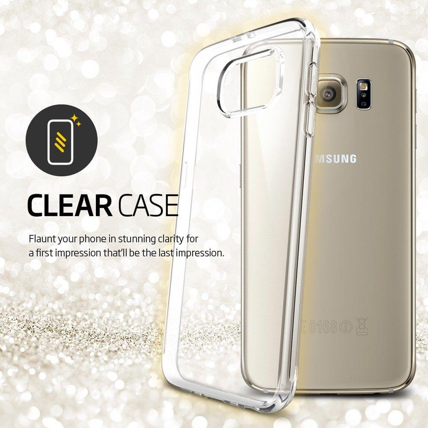 Spigen Samsung Galaxy S6 Liquid Crystal Case / Cover [CRYSTAL CLEAR - Transparent]